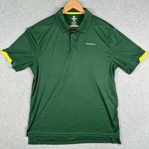 Oregon Ducks Green Yellow Polo Shirt Men XL Colosseum Logo Athletic Golf Footbal